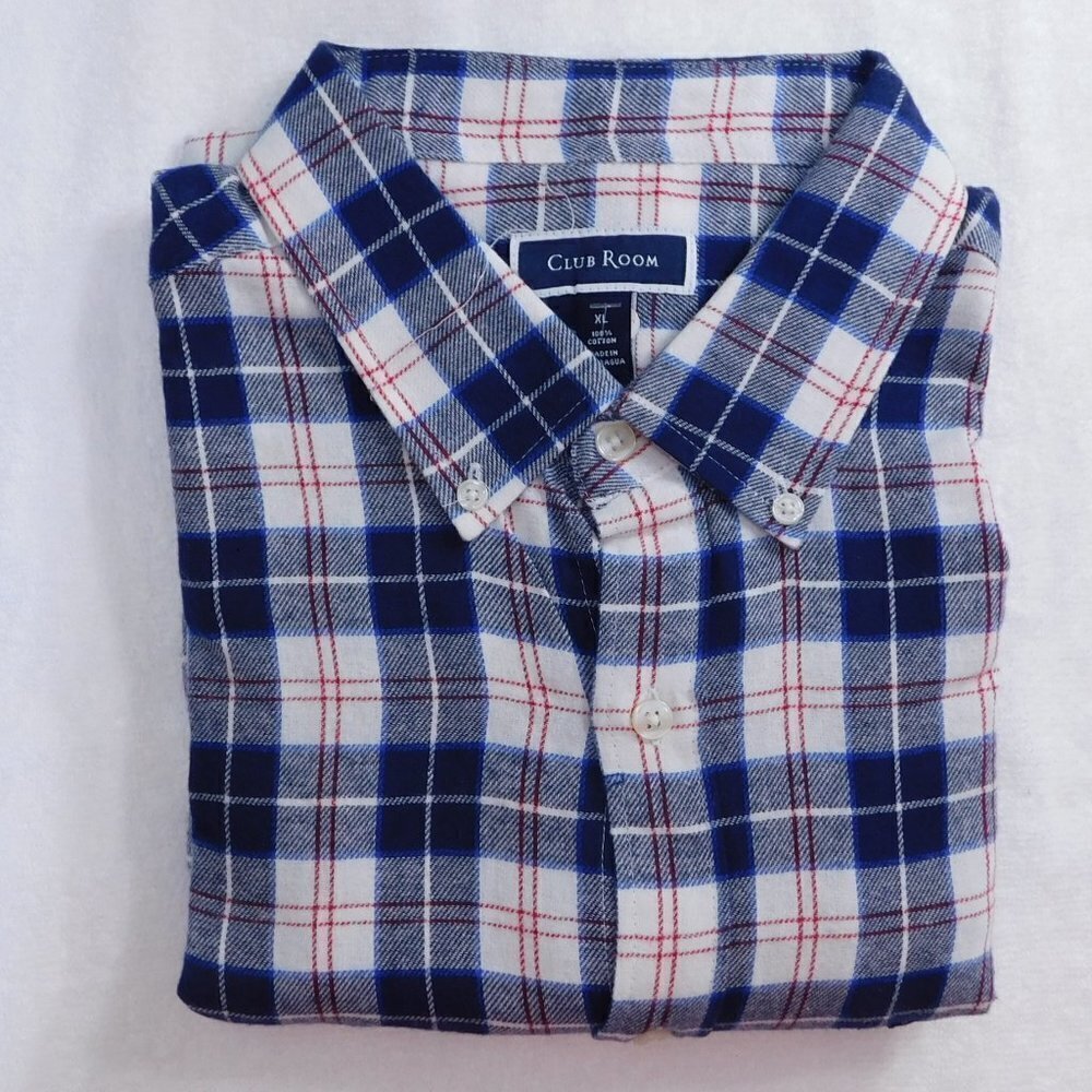 Plaid Flannel Long Sleeve Shirt - XL 608356928209
